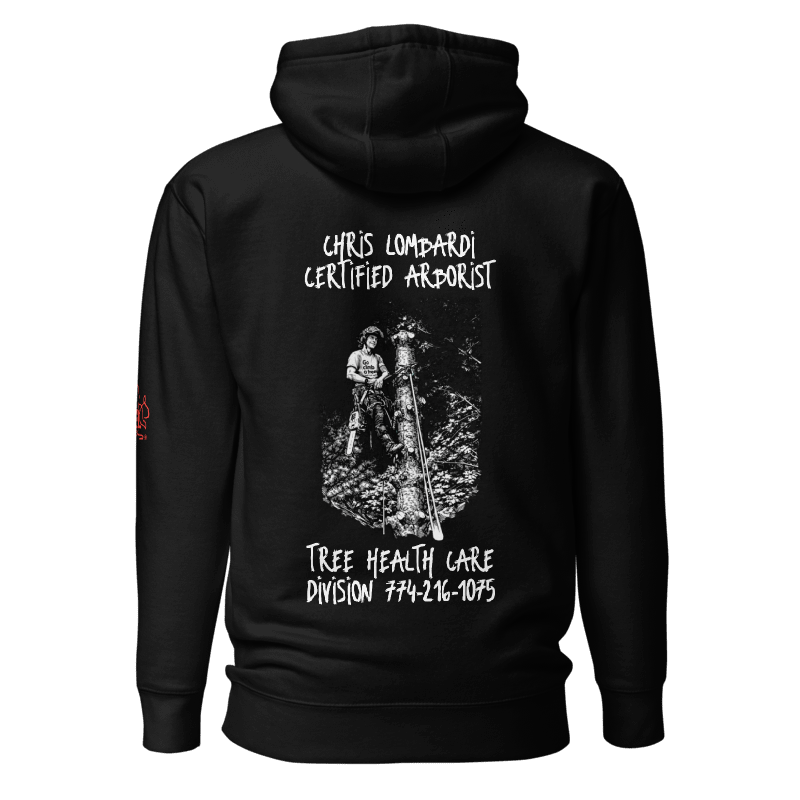 Black Tree Health Care hoodie — back — genuine Printful mockup
