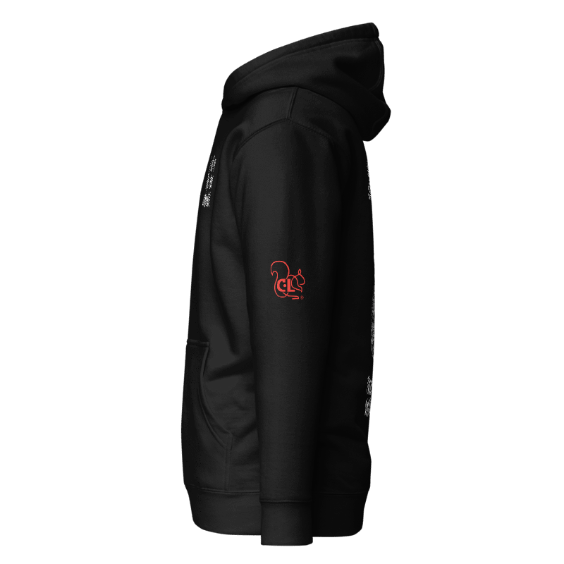 Black Tree Health Care hoodie — sleeve — genuine Printful mockup